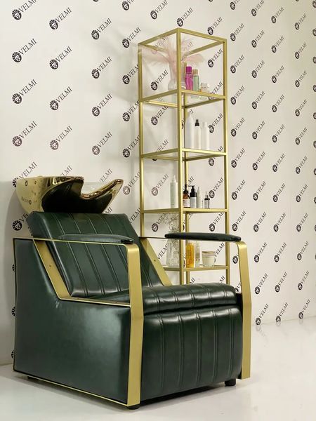 Перукарська мийка Bronx Lux з керамічною раковиною Gold VM2045 g фото